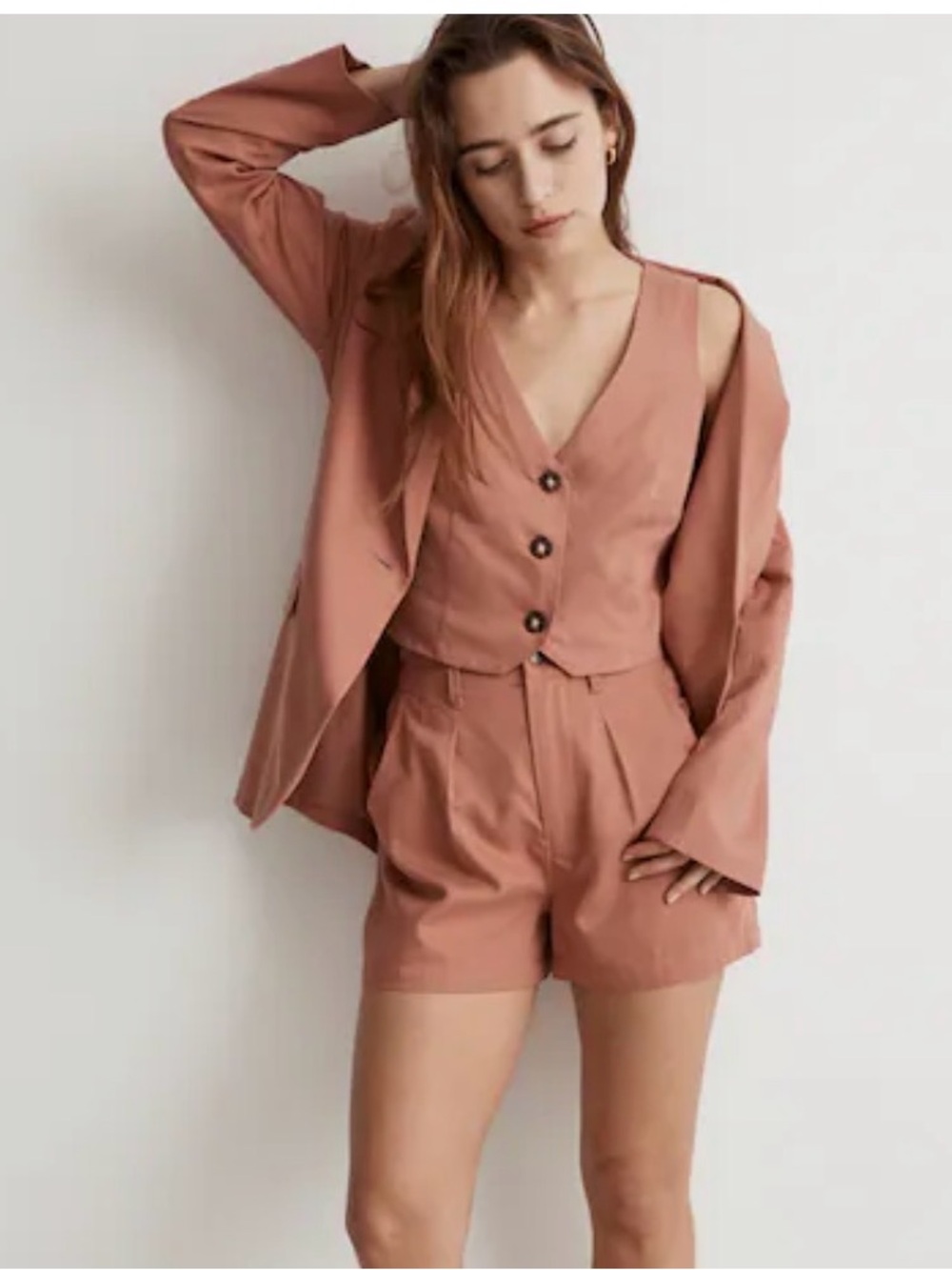 Madewell | Katrina Vest and Shorts Set - Dusty Rose
